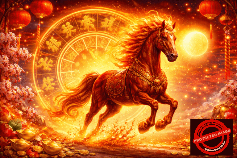 Fire Horse symbol in Chinese astrology for year 2026